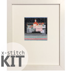 Cross stitch kit | MODERN ART Village | Modern cross stitch |