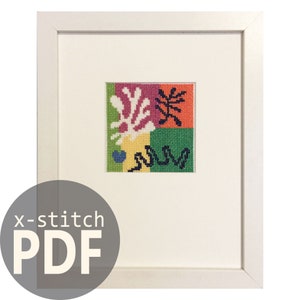 Cross stitch PDF | MODERN ART Matisse Cut-outs