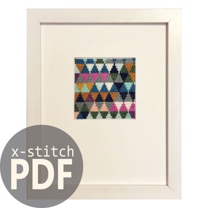 Cross stitch PDF | Mid Century Triangles PATTERN
