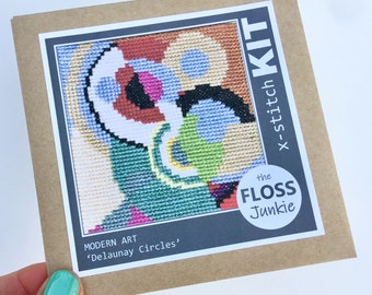 Delaunay Circles Cross Stitch Kit Delaunay Circles Cross Stitch Kit