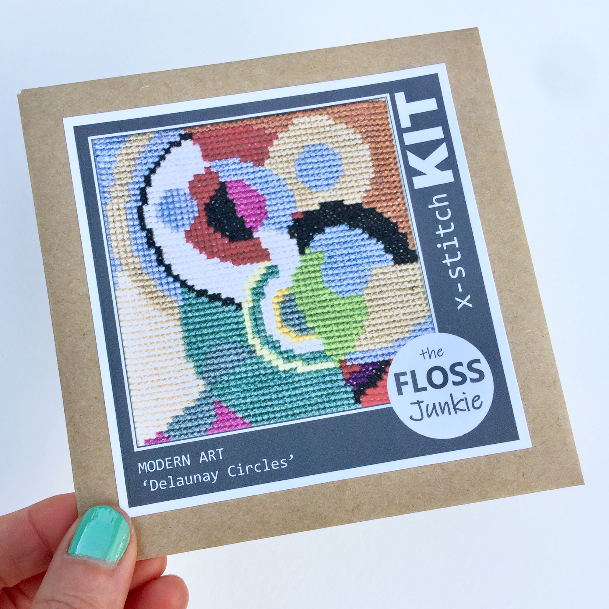 Delaunay Circles Cross Stitch Kit Delaunay Circles Cross Stitch Kit