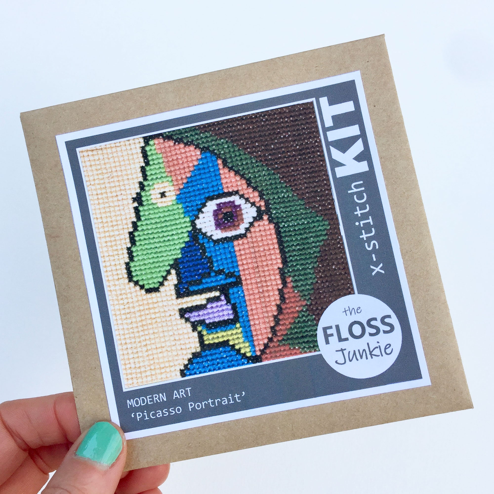 Cross Stitch Kit MODERN ART Portrait Modern Cross Stitch Etsy UK