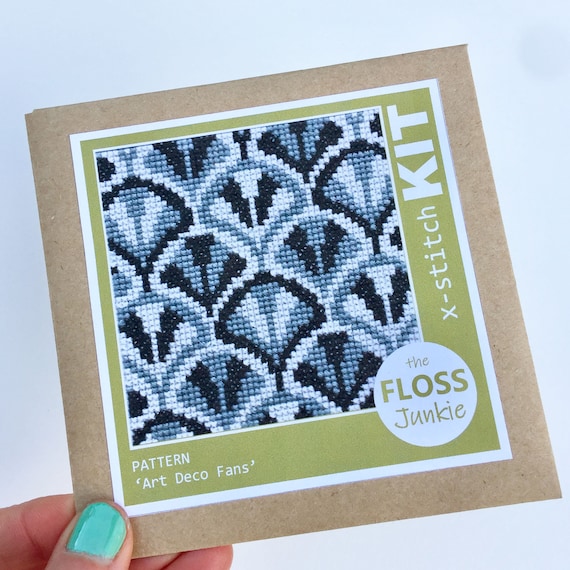 Art Deco Fans Cross Stitch Kit Art Deco Fans Cross Stitch Kit