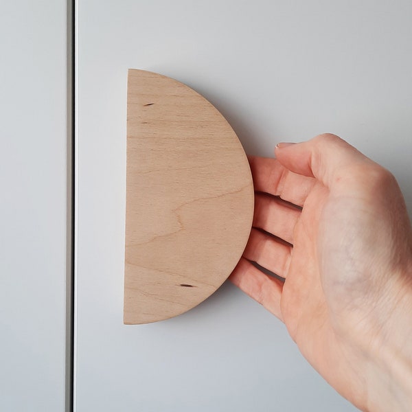 Semi Circular Door Knob and Handle made from Baltic Birch Plywood