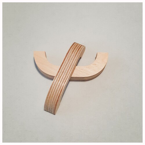 Curved Birch Plywood Drawer Handle, Modern Cabinet Pull