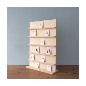Jewellery Earring Cards Display Board Shelving for Crafts Fairs and Retail Markets Made from Plywood
