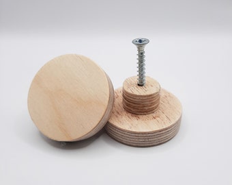 Round Door and Drawer Knob, Cabinet Pull Handle for Bedroom Wardrobes, Bathroom and Kitchen Cabinets and Furniture