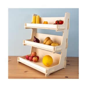 Display Stand for Breads, Cakes, Cookies, Veg and Crafts, Bakery Countertop Easy Assemble Shelves