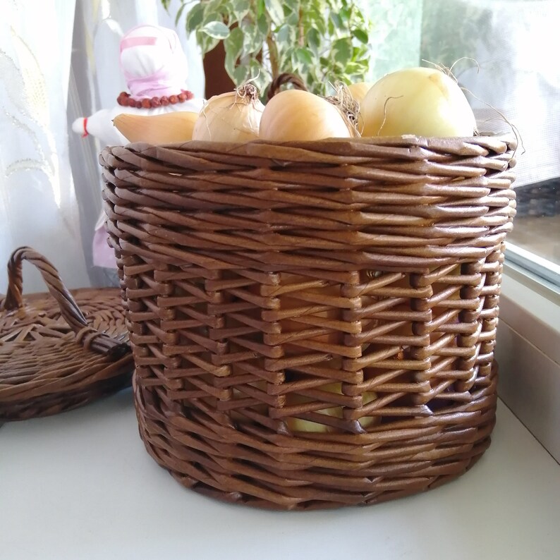 Patata y ajo la cebolla vegetal cubo de almacenamiento cocina | Etsy