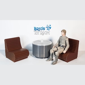 STAR WARS Black Series Mos Eisley Cantina Table and 2 Chairs Custom for 6 inch figures