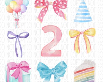2nd birthday, girl birthday coquette, birthday collage, two, second birthday, png, sublimation, digital design