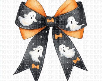 Halloween bow, Ghost Bow, ghost, preppy bow, Halloween, sublimation, png, digital design
