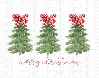 Christmas, Merry Christmas, Christmas trees, girly preppy Christmas bows, png, sublimation, digital design