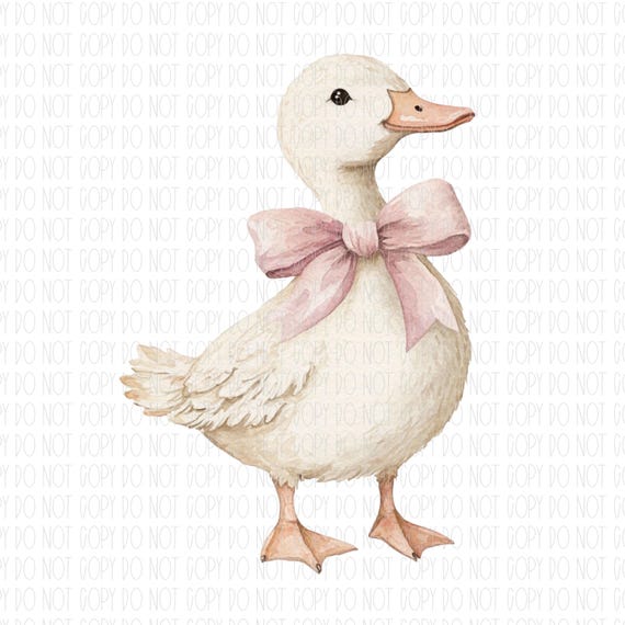 Silly goose coquette bow, mama goose, nursey art, watercolor goose bow, goose coquette, preppy goose, png, sublimation, digital design