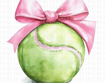 Lazo de tenis, tenis, lazo rosa, lazo de tenis femenino, estilo preppy, hermana tenista, png, sublimación, diseño digital