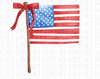 Patrischer Flaggenbogen, rot weiß blau, Girly 4. Juli, amerikanische Flagge, kokett Bogen, adretter Flaggenbogen, DTF, PNG, digitaler Download, Sublimation