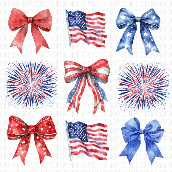 USA Coquette Bow, Patriotic Bows, Girly patriotic, 4th of July, America, patriotic collage, fireworks, PNG, Digital design, Sublimation