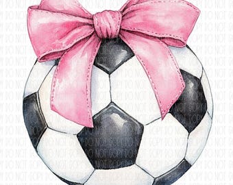 soccer coquette bow, soccer, pink bow soccer ball, trendy soccer design, png, sublimation, digital design