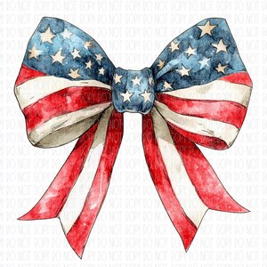 愛国的なコケットリボン、アメリカ国旗リボン、ガーリーな7月4日、アメリカンコケットリボン、プレッピーリボン、DTF、PNG、デジタルダウンロード、昇華プリント