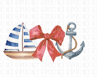 Chica náutica, ancla, vela, velero, náutica, verano costero, estética de pescador, femenina, moderna, png, sublimación, diseño digital