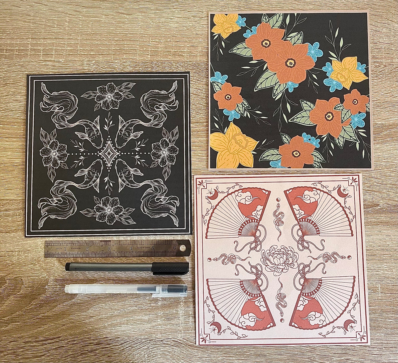 Delicate Art Print Set Etsy