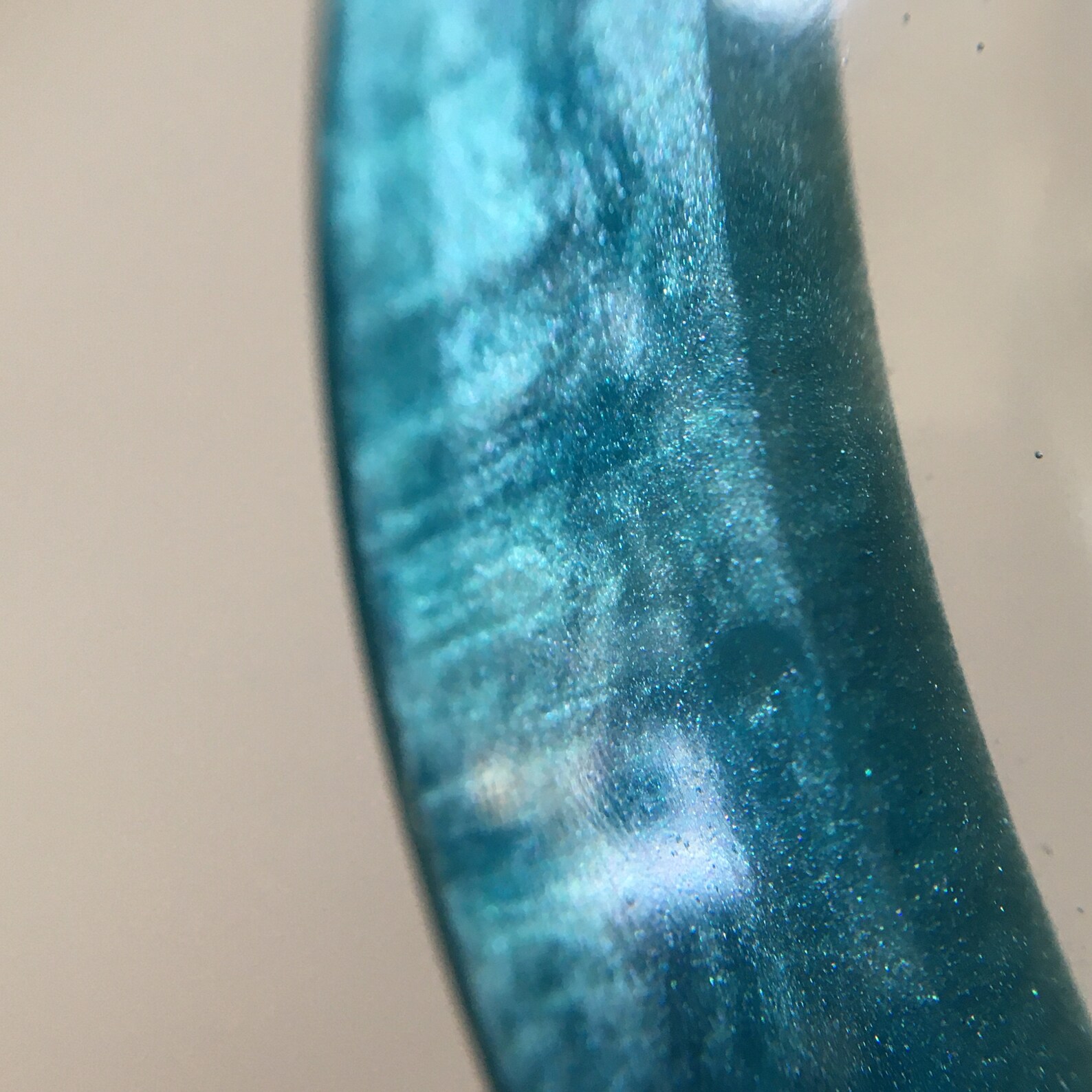 Ice Blue w/ Clear Layer Small Resin Bangle Epoxy Resin Etsy
