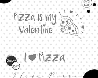 Plotterdatei Pizza svg dxf, I love Pizza svg,Plotterdatei von CoucouChou Design