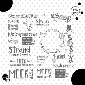 File plotter spiaggia amore svg dxf, design CoucouChou