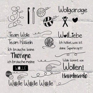 Plotterdatei Häkeln Wolle svg dxf, Plotterdatei von CoucouChou