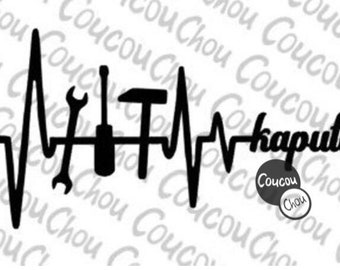 Plotter file ECG Heartbeat DO-IT-YOURSELFer svg dxf,Craftsman svg,ECG,Broken svg,Repair,Heartline DIY by CoucouChou