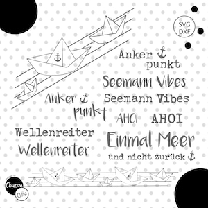 Plotter file boat svg dxf, Maritime svg, plotter file by CoucouChou