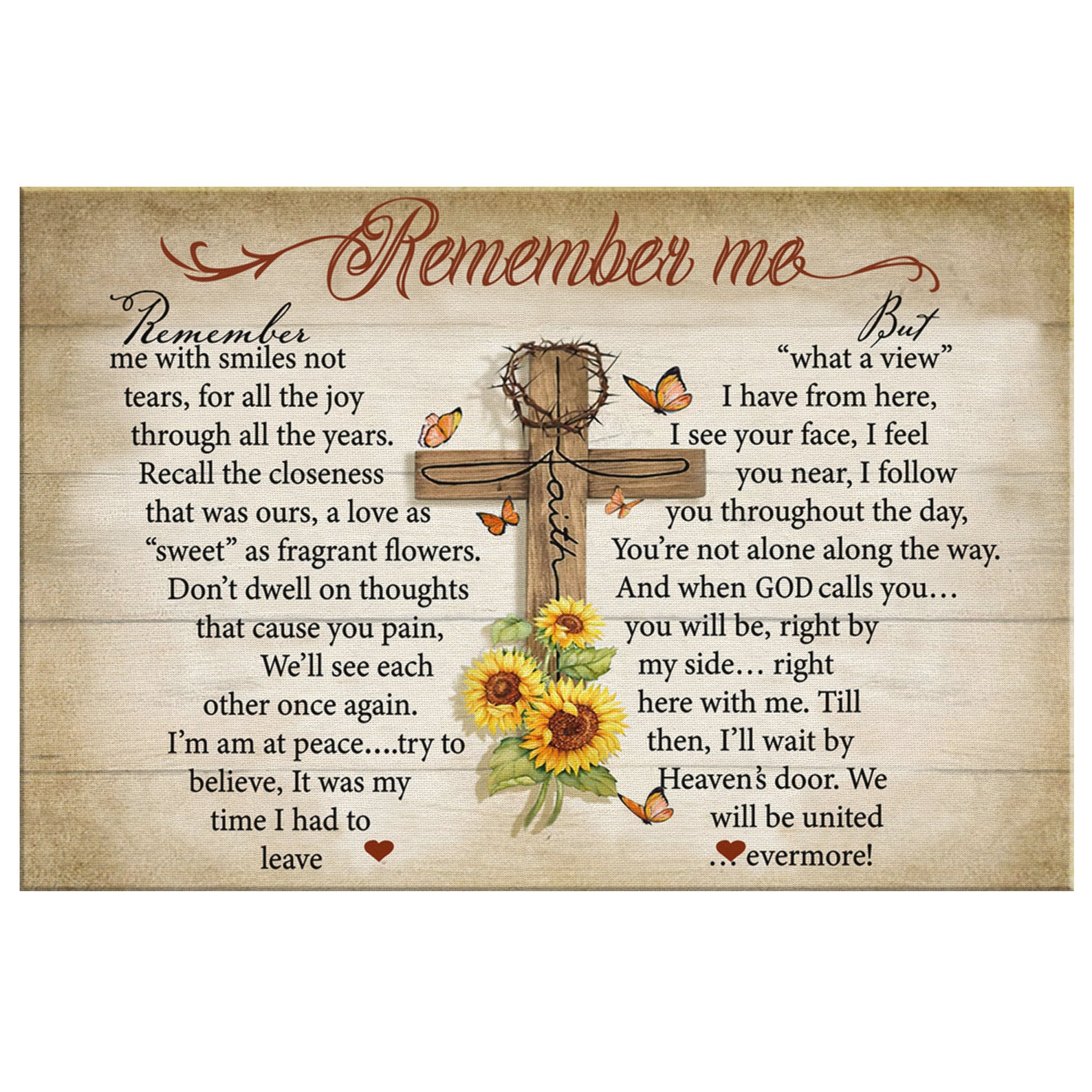 Remember Me Christian Faith Canvas Jesus Easter Poem Wall Art Etsy