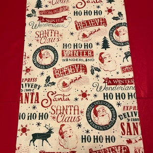 Vintage Christmas Table Runner: Reversible Red Holiday Decor