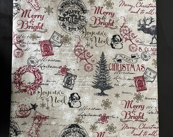 Merry & Bright Christmas Table Runner: Burgundy Holiday Decor