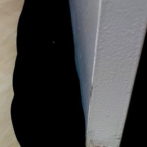 Black Double Door Draft Stopper: Handmade Cotton Canvas Breeze Blocker