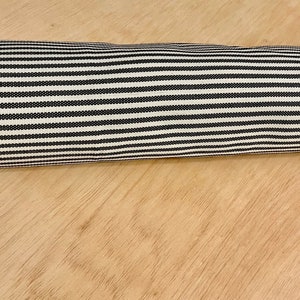 Ticking Black Stripe  Door Draft Blocker with Removable Insert, Window Draft blocker. Door stopper, excluder, door snake, draft blocker