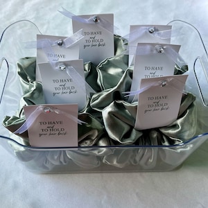 Sage Green Bridesmaid Scrunchies, Silky Satin Scrunchies, Bridesmaid Gifts,  Hair Accessories, Bridesmaid Proposal Box Scrunchies