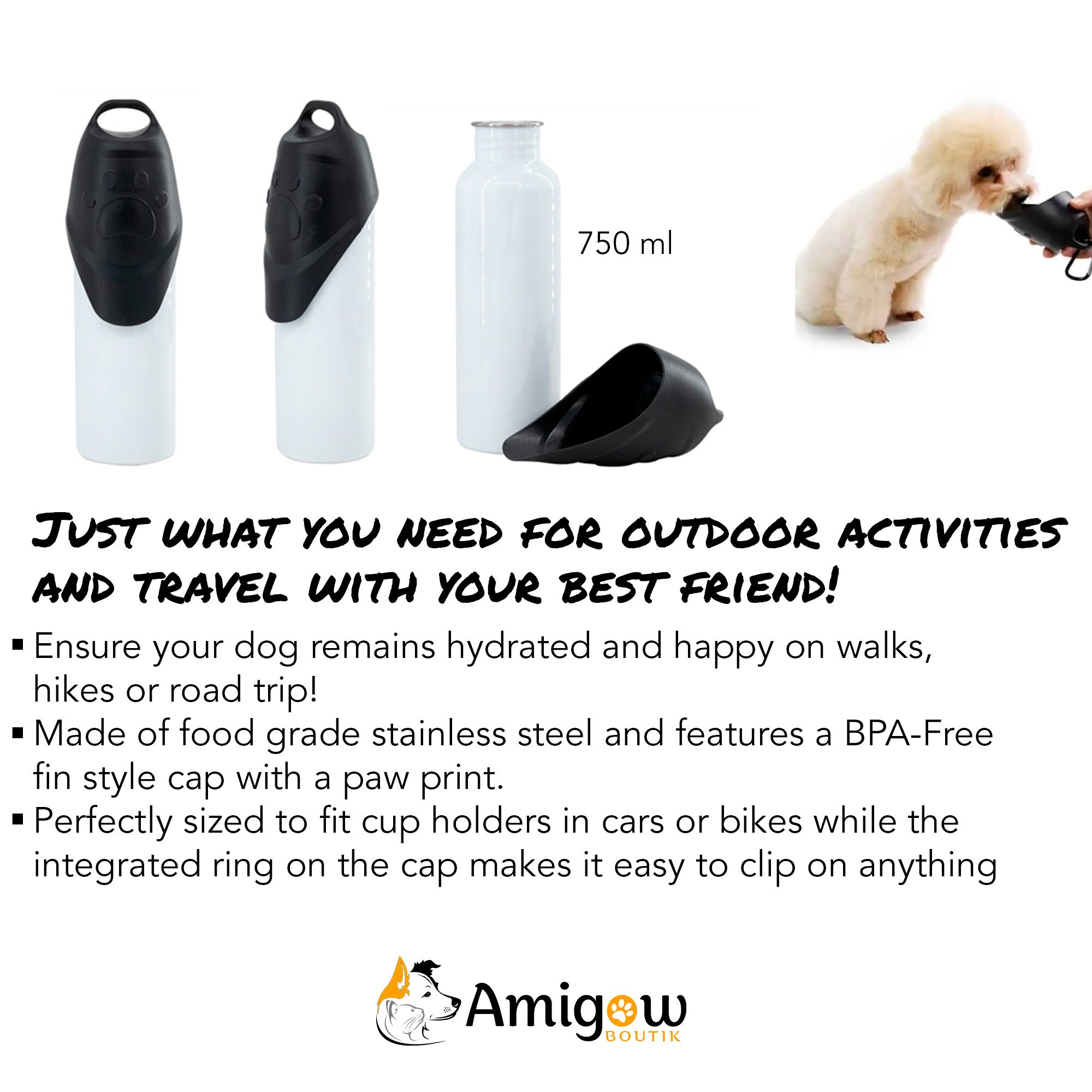 Custom Dog Water Bottle Personalized Water Bottle for Dog Etsy