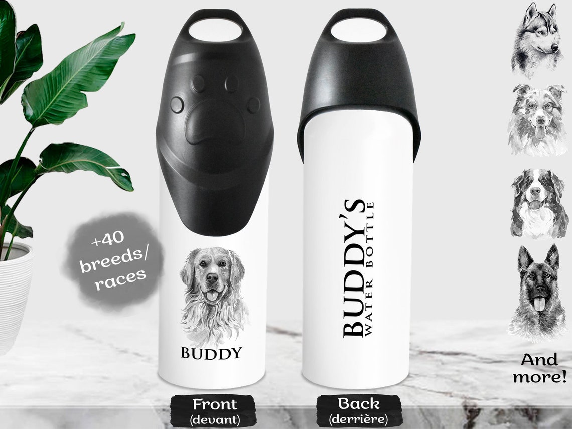 Custom Dog Water Bottle Personalized Water Bottle for Dog Etsy