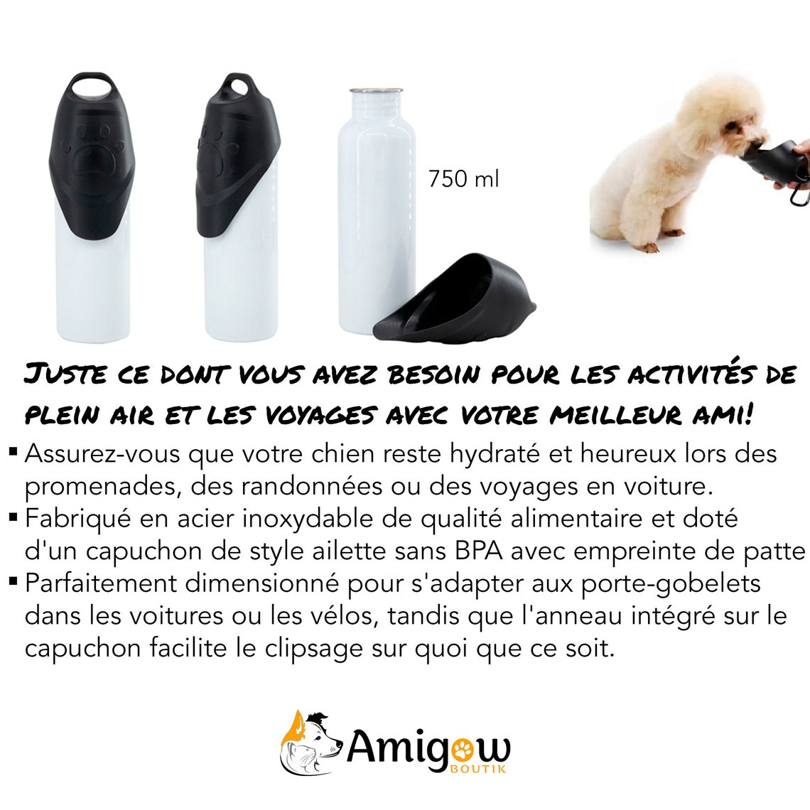 Custom Dog Water Bottle Personalized Water Bottle for Dog Etsy