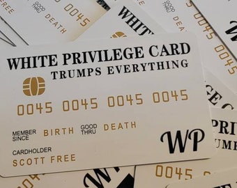 Celendi White Privilege Card Trumps Everything Jokes Men and Women Give Gifts to Each Other Funny Card