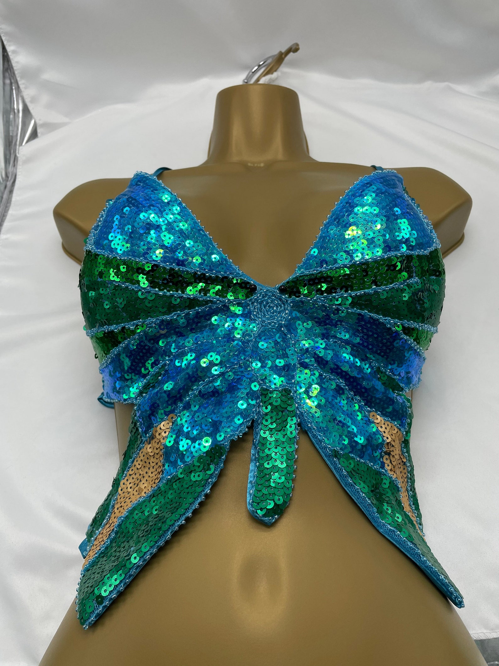 Sequin Butterfly Top Etsy