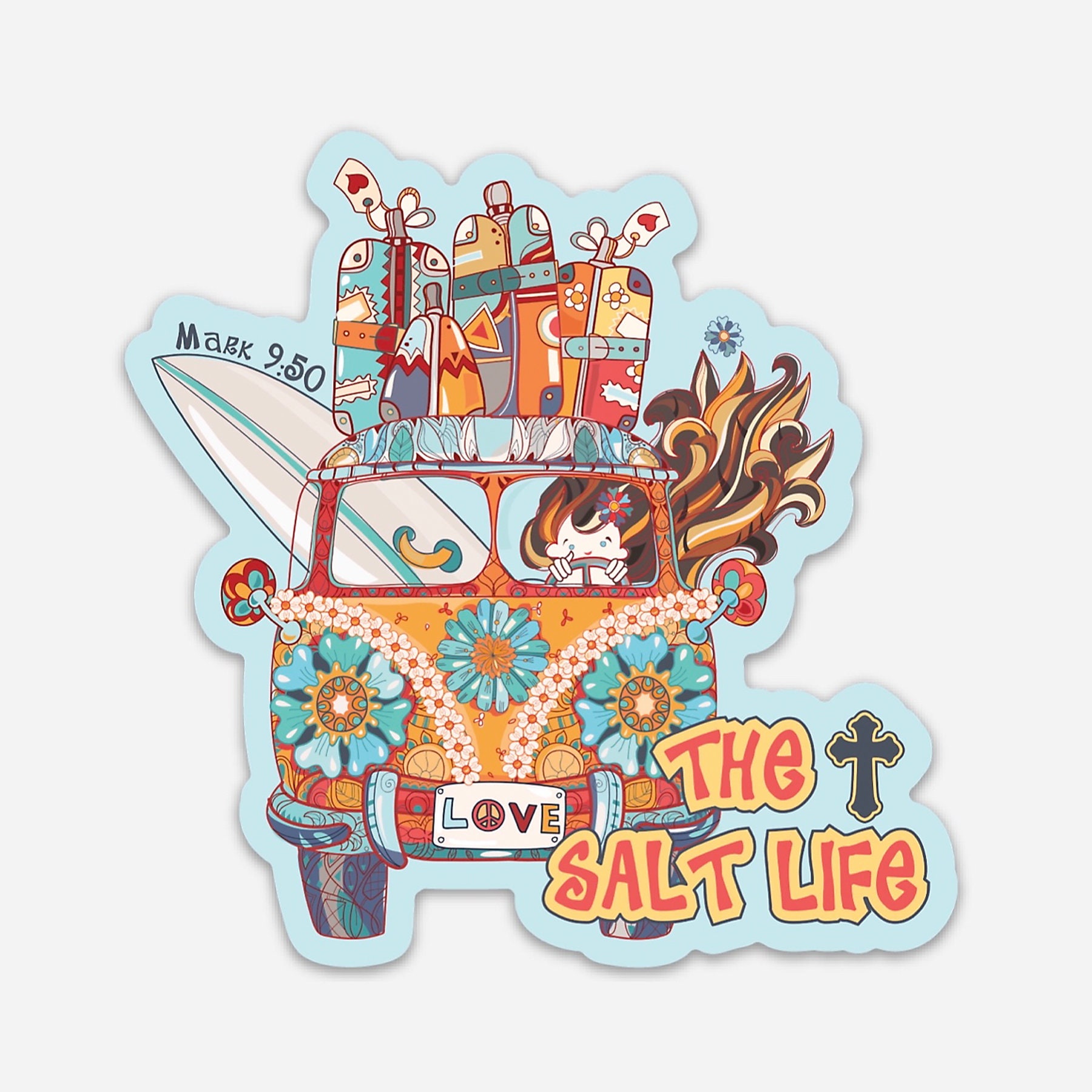 The Christian Salt Life Sticker or Hippie Beach Girl Etsy