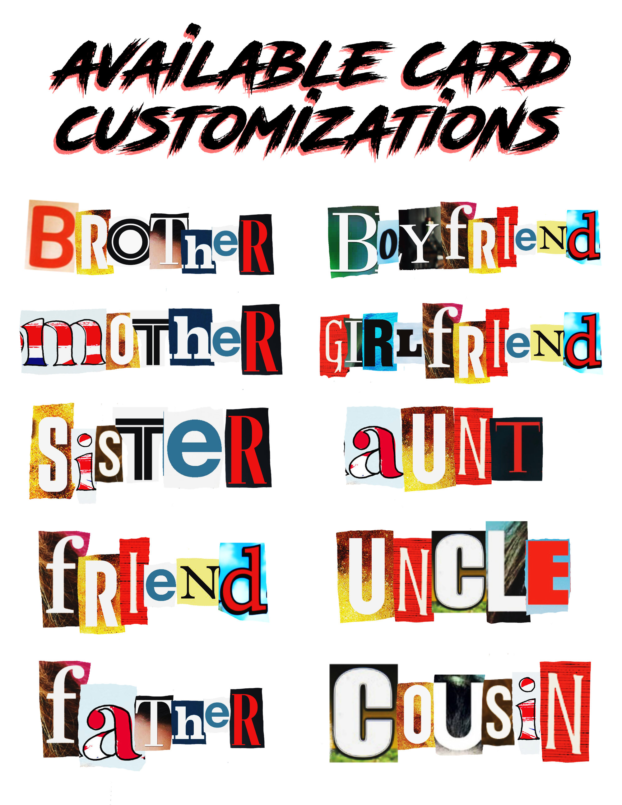 Customizable ransom Note Birthday Card Horror Funny Birthday Etsy