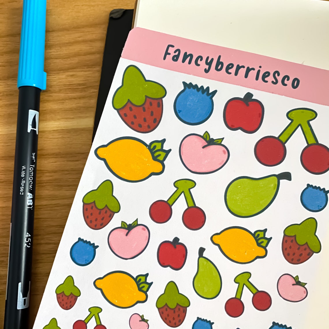 Fruit Sticker Sheet Etsy