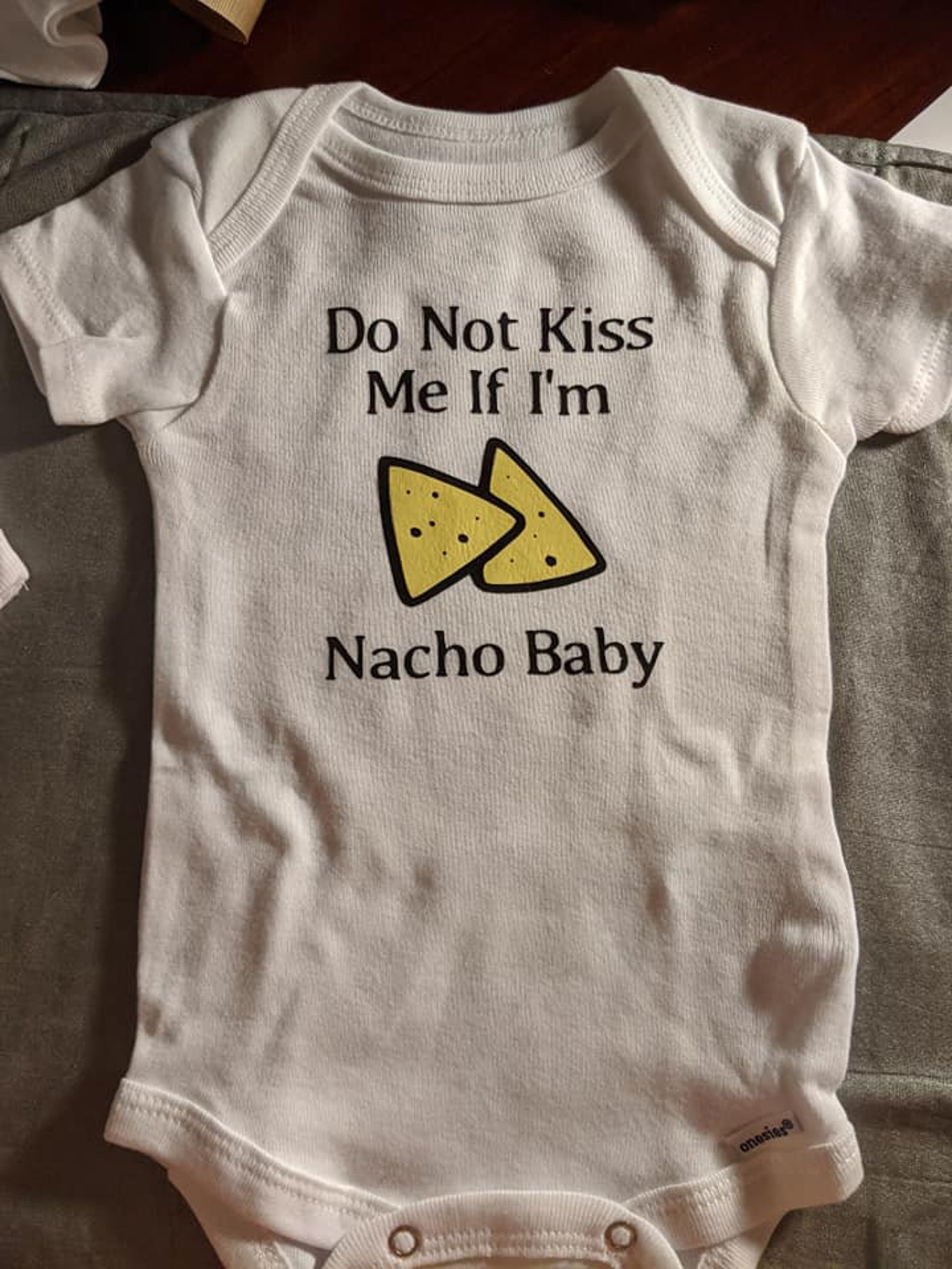 Don't Kiss me if I'm nacho baby Funny baby shirt. Pun Etsy