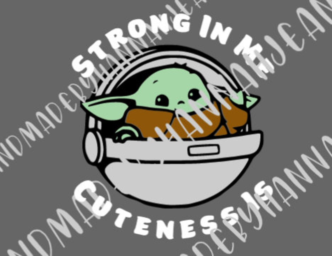 Baby Yoda SVG. Yoda Digital File. Yoda Cricut Cut File. Strong Etsy