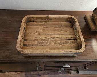 Serving Tray Wood with Handles, Ottoman Tray, Coffee Table tray, Natalie Collection
