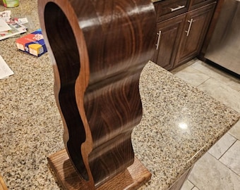 Walnut Wine Rack Countertop 3,4 and 8 Bottles Wood Wine Rack, wine Rack Shelf, Wine Holder, Wine Bottle Holder, MCM  made In the U.S.A.
