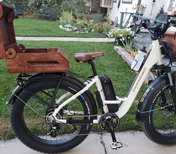 Rear Basket W/ Locking Lid for Bicycle or E-bike, Bike Trunk